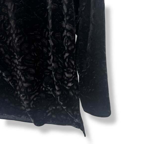 Velvet Burnout Top Womens Size XXL Black Whimsigoth Witchy Fairy Gothic Vamp - Picture 9 of 13